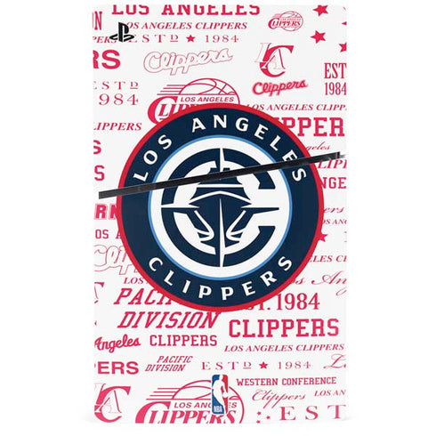 NBA Los Angeles Clippers Blast Logos PS5 Slim Digital Edition Console Skin